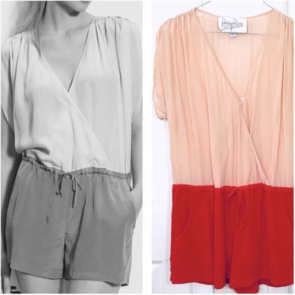 Rory Beca Loma Romper Shorts Silk Size Small - Picture 1 of 15